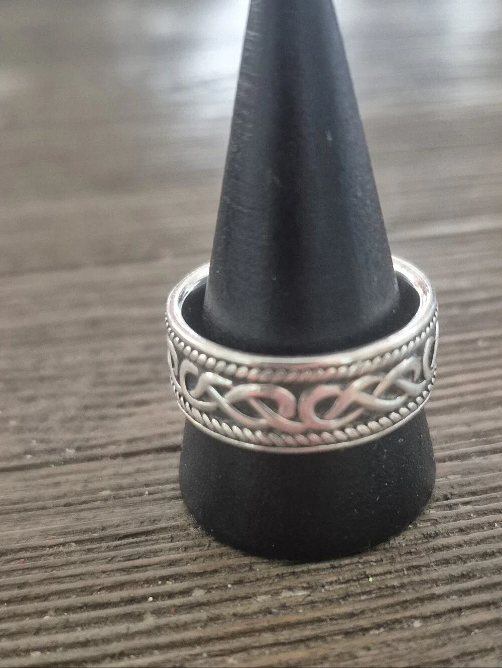 Mens Sterling Silver Celtic Knot Wedding Ring SZ 10 From IRELAND